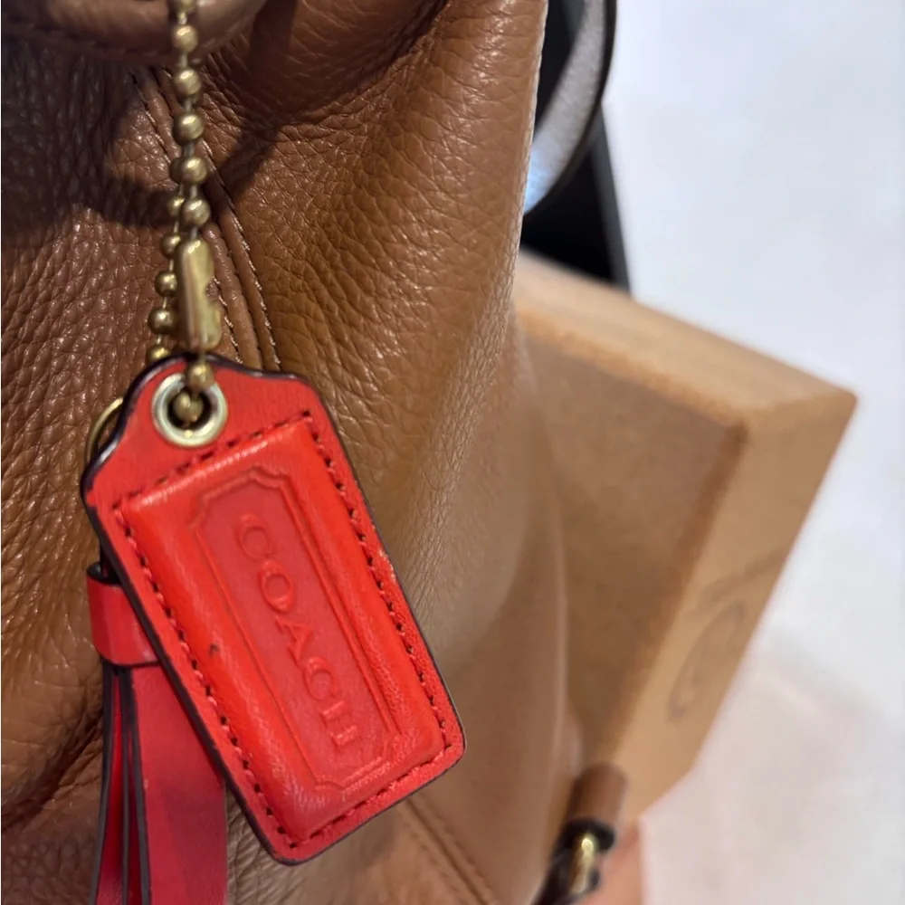 COACH Park Medium Tan Leather Backpack (2013) - Picture 3 of 16